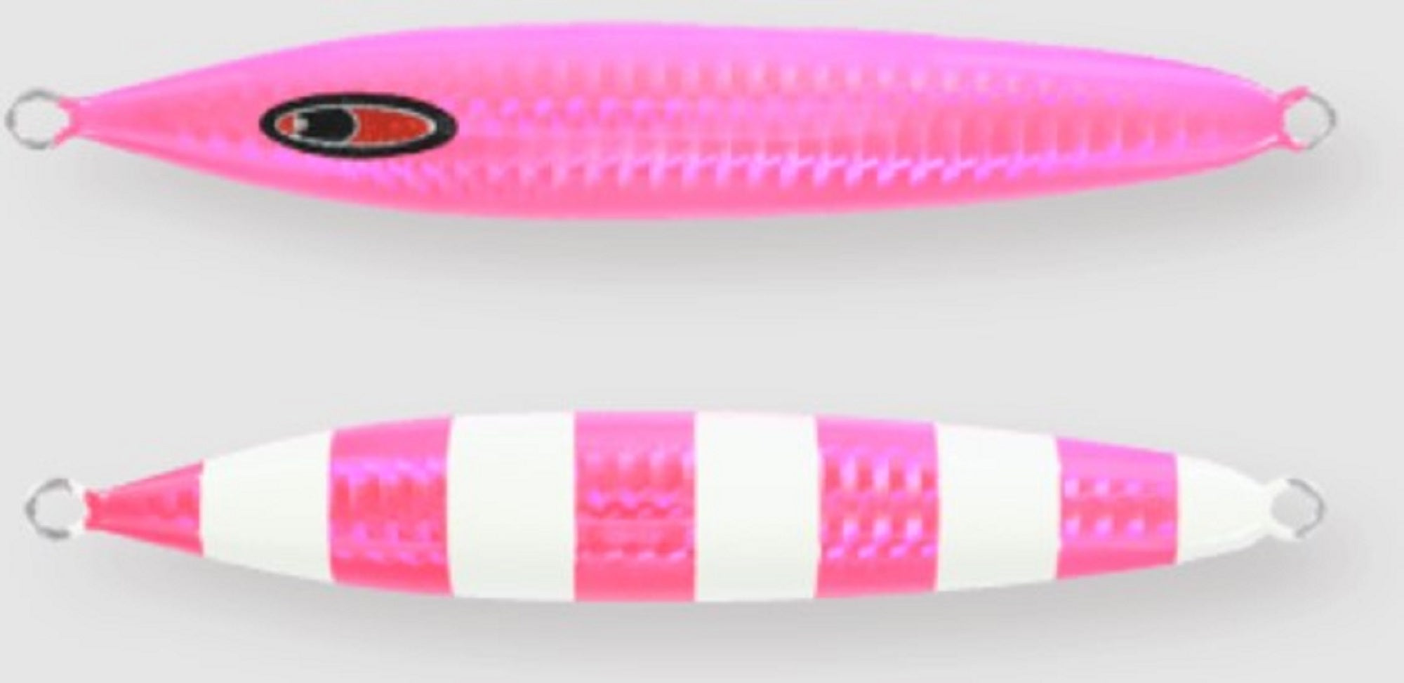 Seafloor Control Metal Jig Abyss 290 grams Chart Pink Zebra Glow GR (8940)