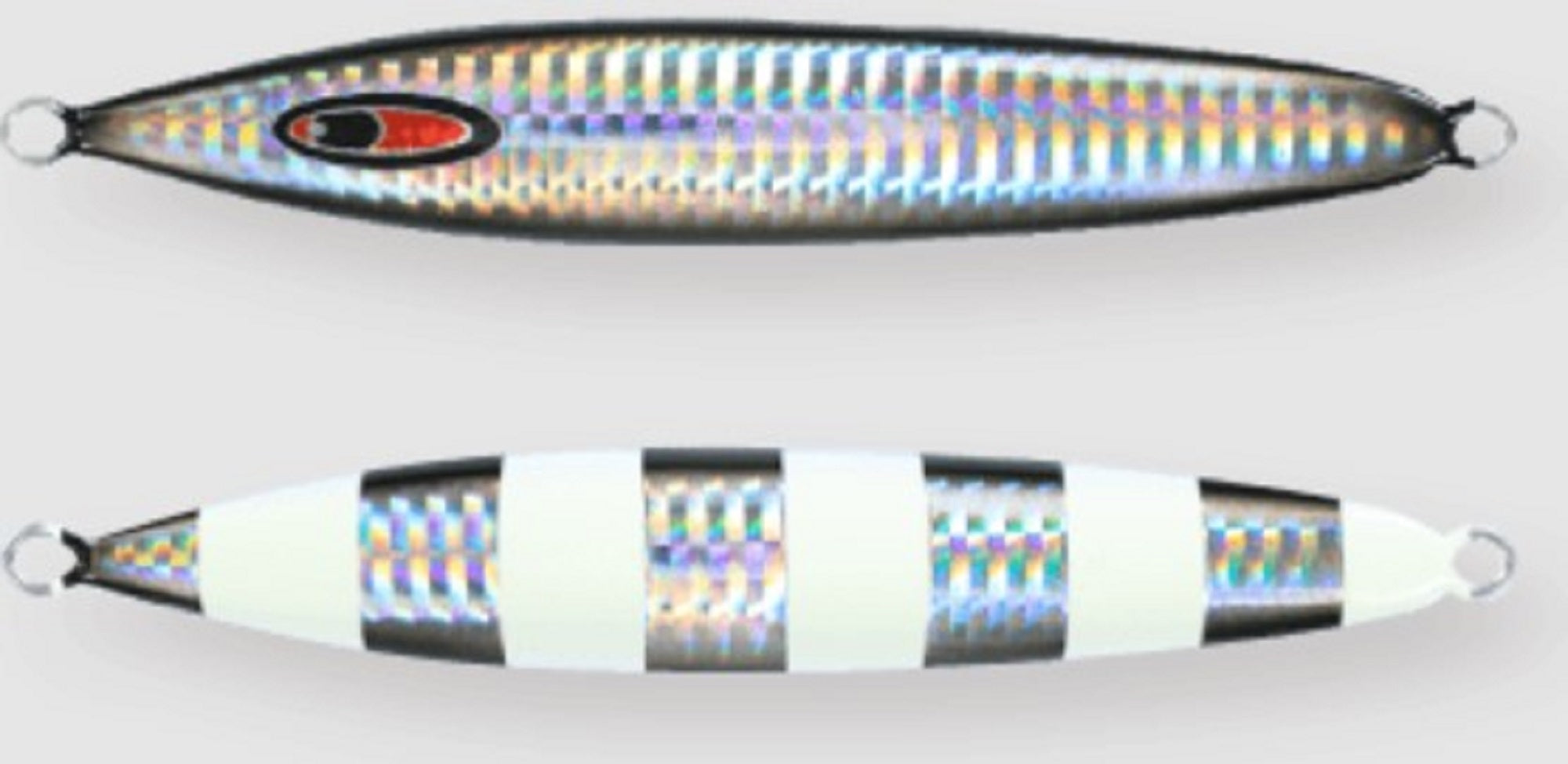 Seafloor Control Metal Jig Abyss 320 grams Silver Black Zebra Glow GR (9145)