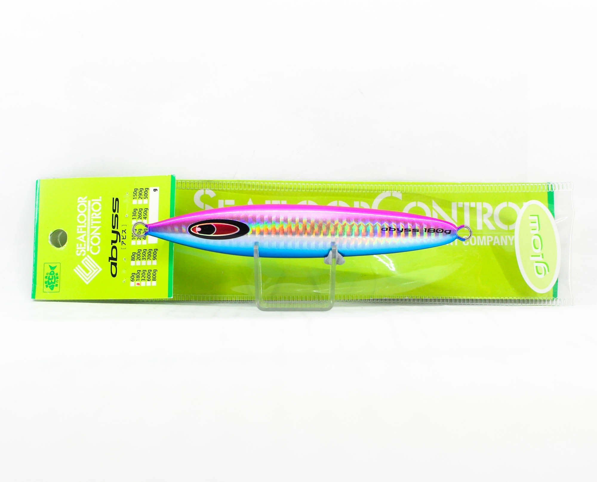 Seafloor Control Metal Jig Abyss 180 grams Pink Blue Zebra Glow (5238)