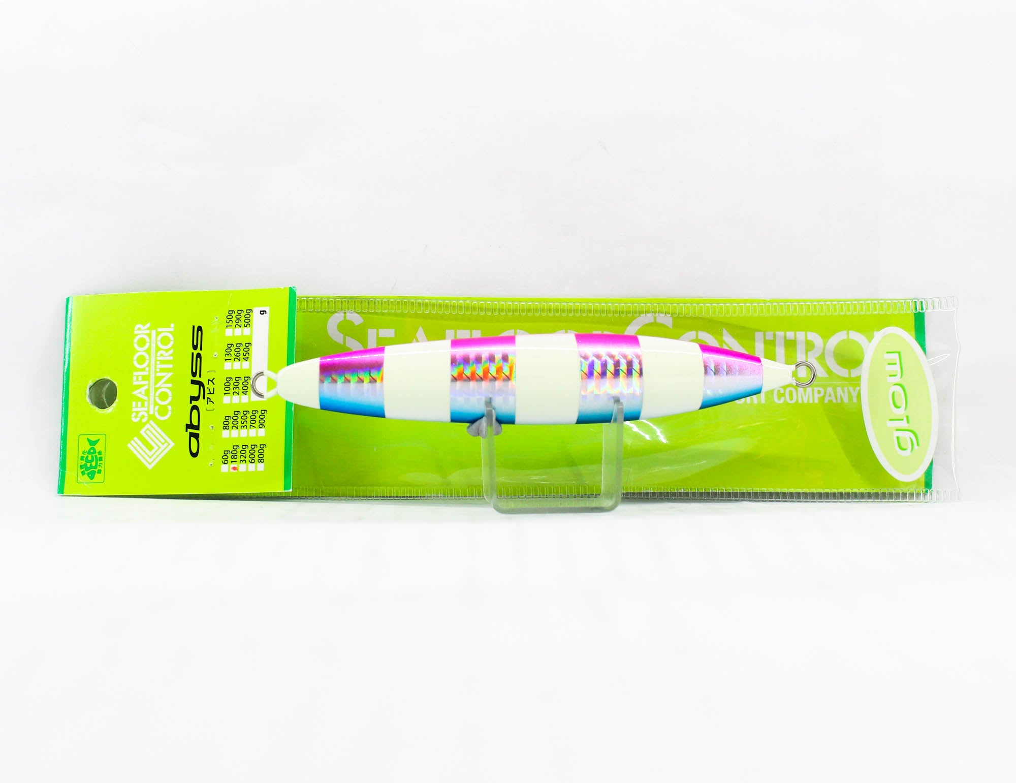 Seafloor Control Metal Jig Abyss 180 grams Pink Blue Zebra Glow (5238)