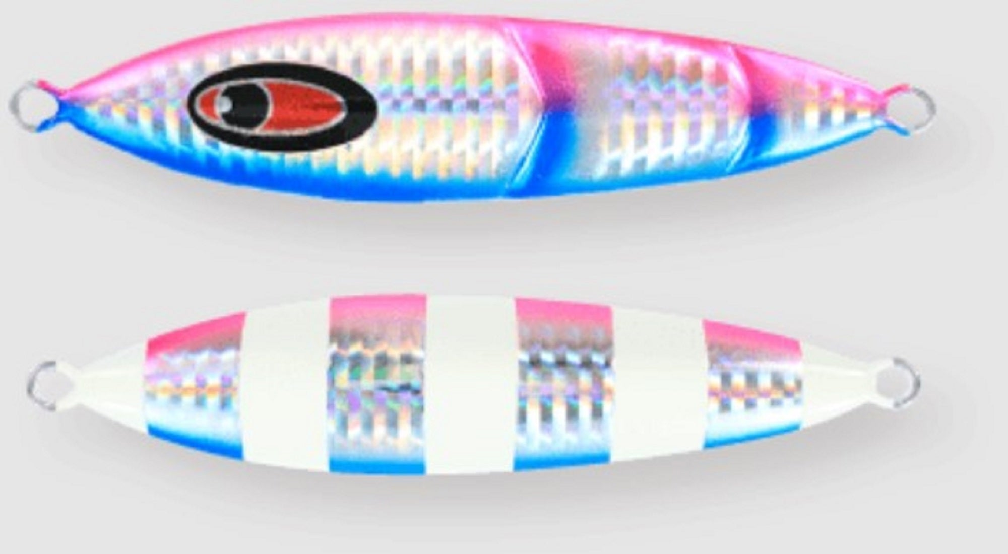 Seafloor Control Metal Jig Cranky 200 grams Pink Blue Zebra Glow (9785)