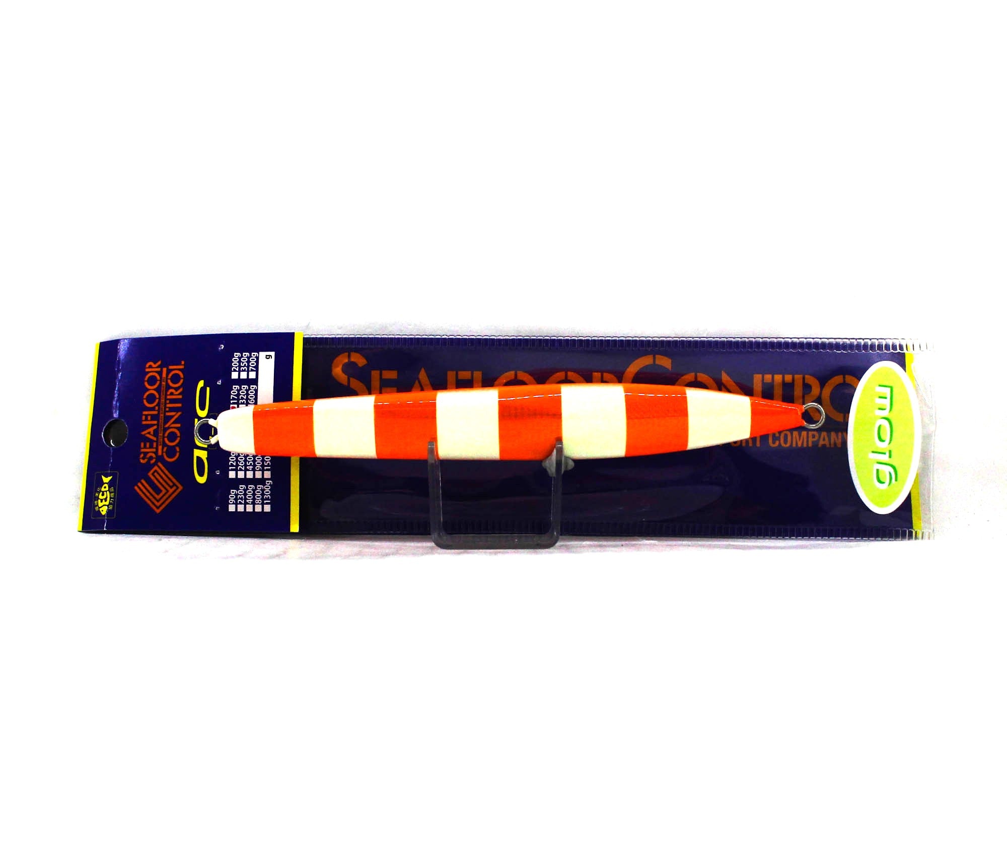 Seafloor Control Metal Jig Arc 170 grams Chart Orange Zebra Glow GR (9627)