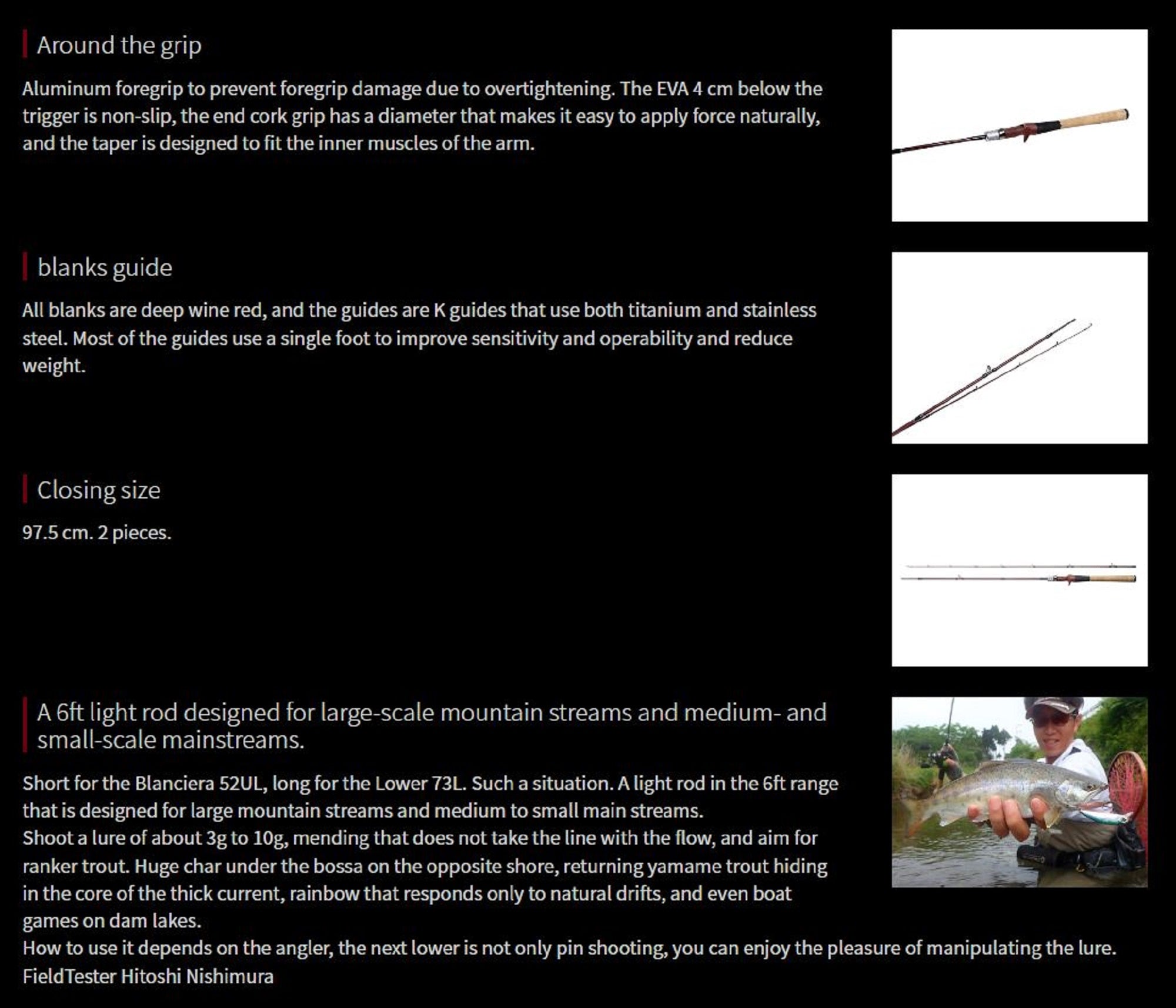 Fishman Rod Baitcast Beams Lower 6.2L 2 piece Rod (0351)