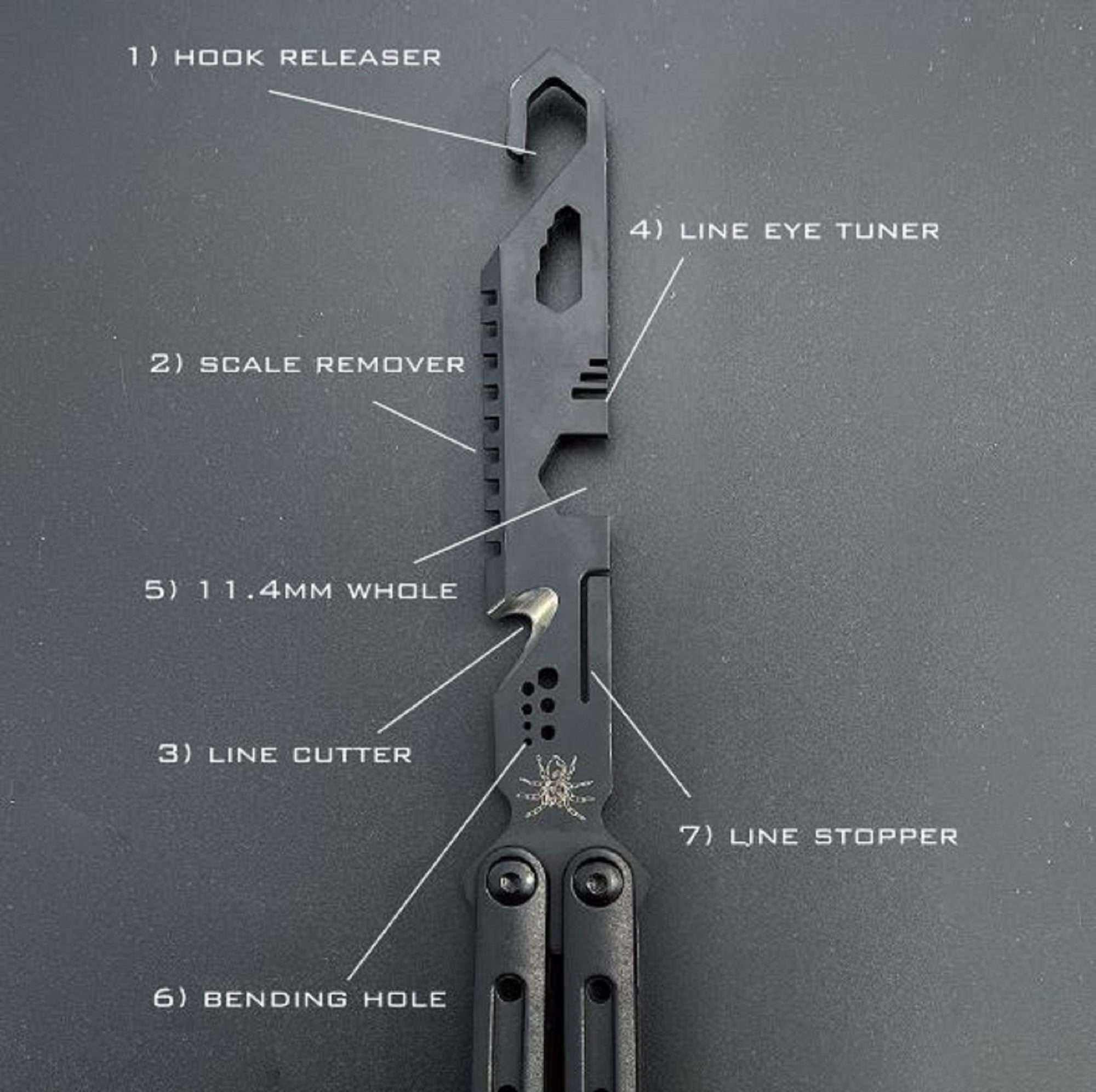 Little Jack Butterfly Multi Tool Folding 250mm 124 grams Black CK (2223)