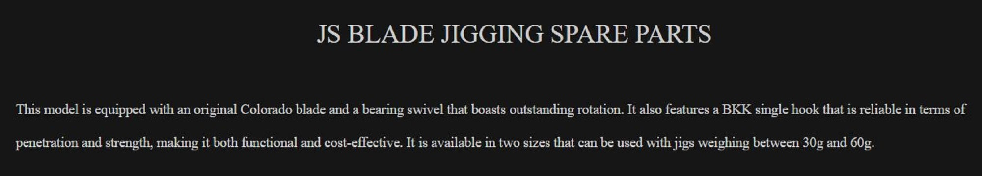 Little Jack Metal Jig JS Blade Spare Parts Size M Silver (7822)