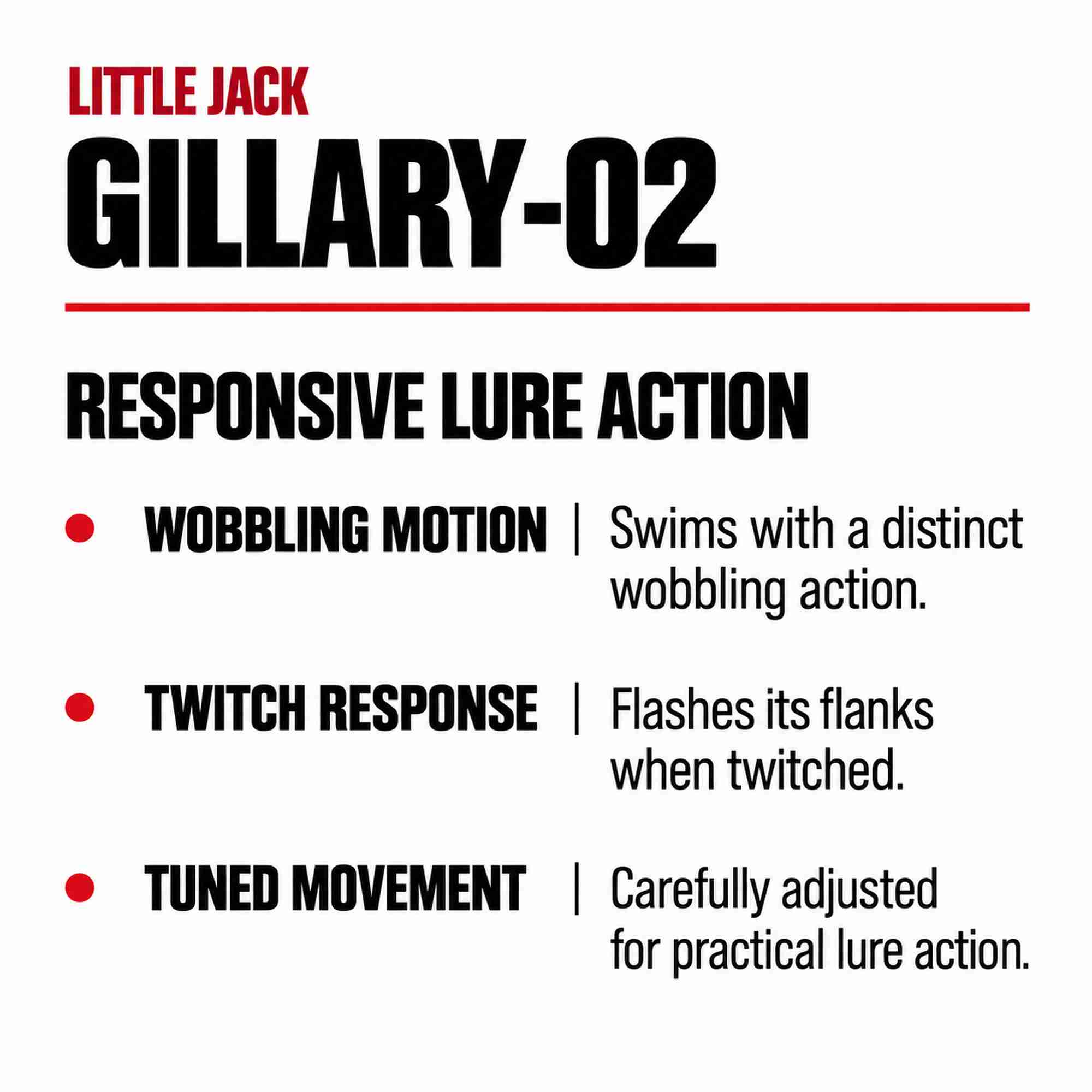 Little Jack Gillary 02 50mm 4.3 grams Sinking Lure 02 (9420)