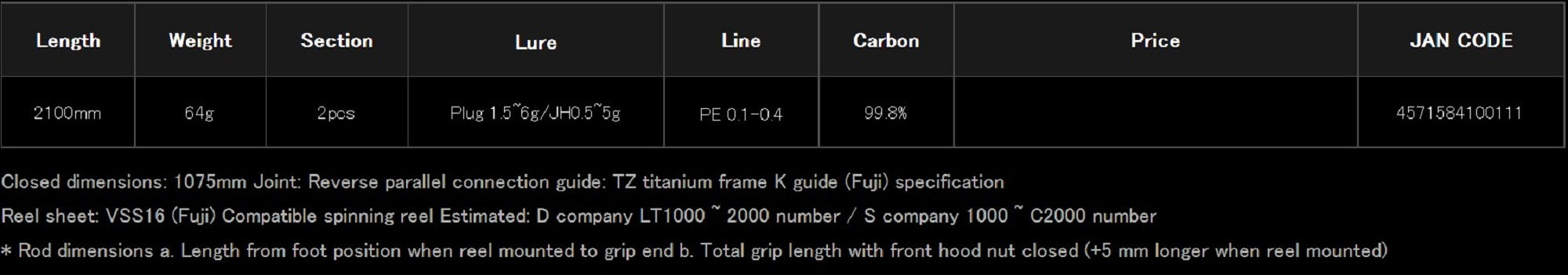 Yamaga Sale Rod Spinning Blue Current 610 Plug Quickness (0111)
