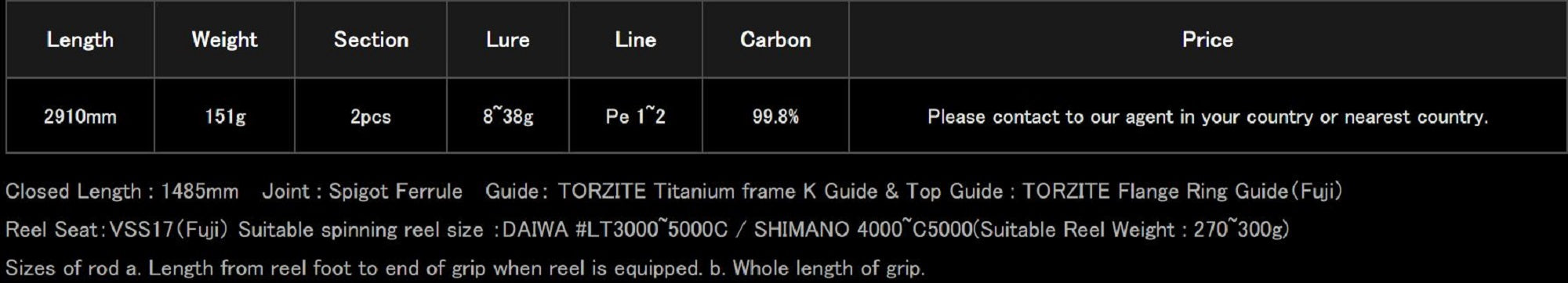 Yamaga Sale Rod Spinning Seabass Model Ballistick BAL-96MMH TZ/NANO (0388)