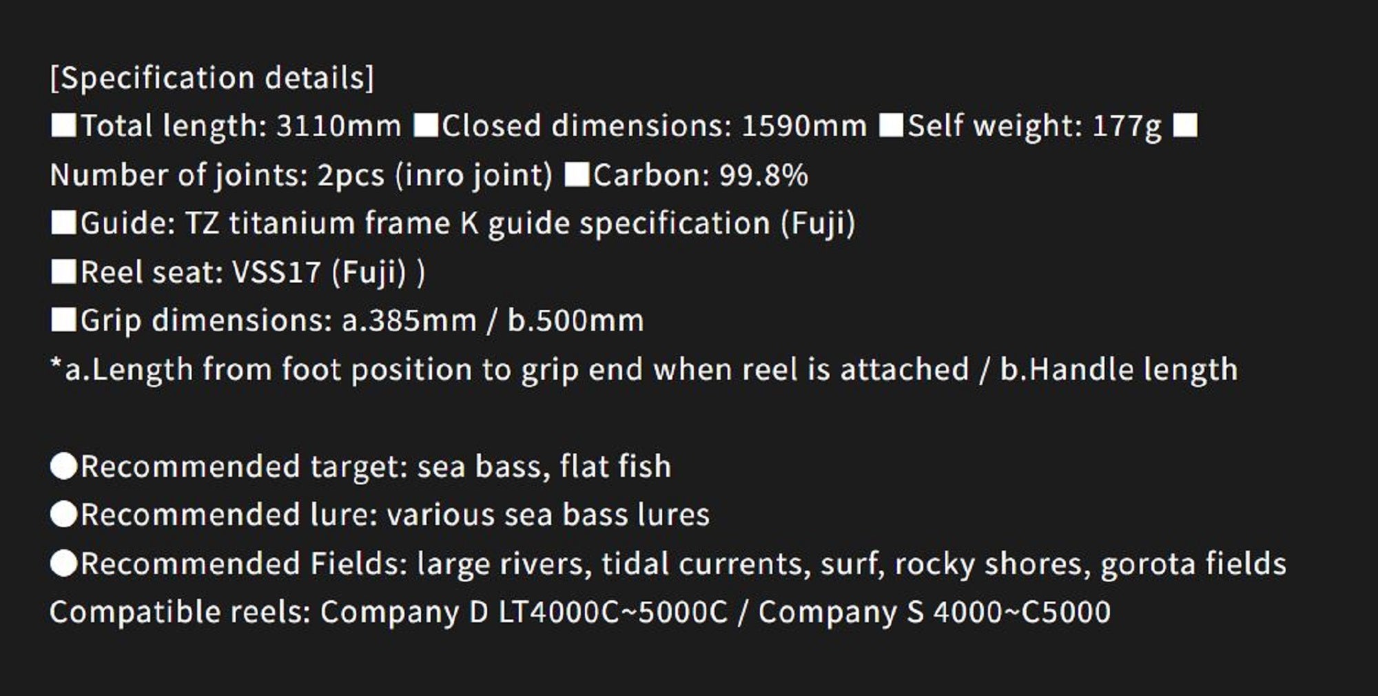 Yamaga Sale Rod Spinning Seabass Model Ballistick BAL-102MH TZ/NANO (0395)