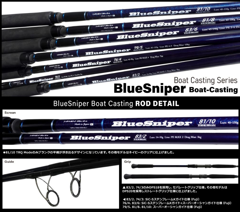 Sale Yamaga Rod Spinning Boat Casting Model Blue Sniper Boat 76/4 RGD (2603