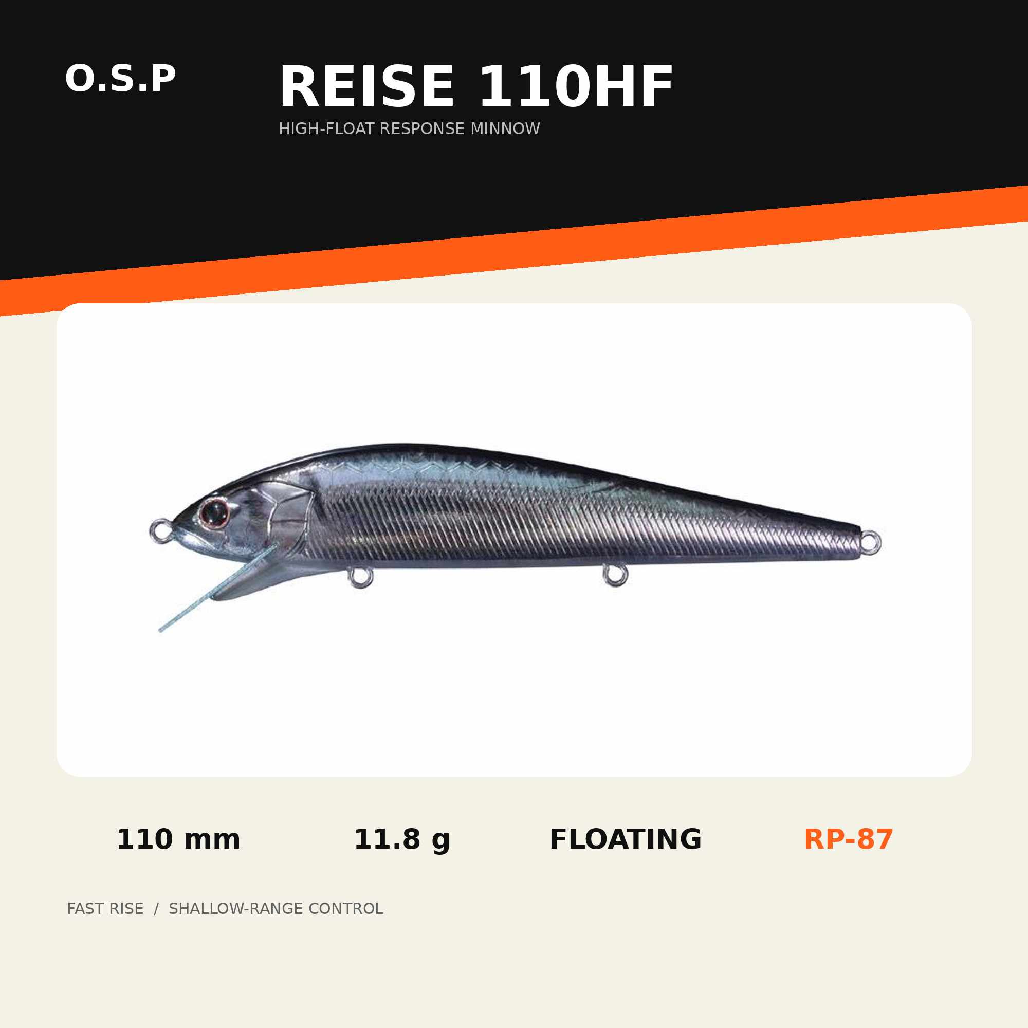 OSP Reise 110HF 110mm 11.8 grams Floating Lure RP-87 (3603)