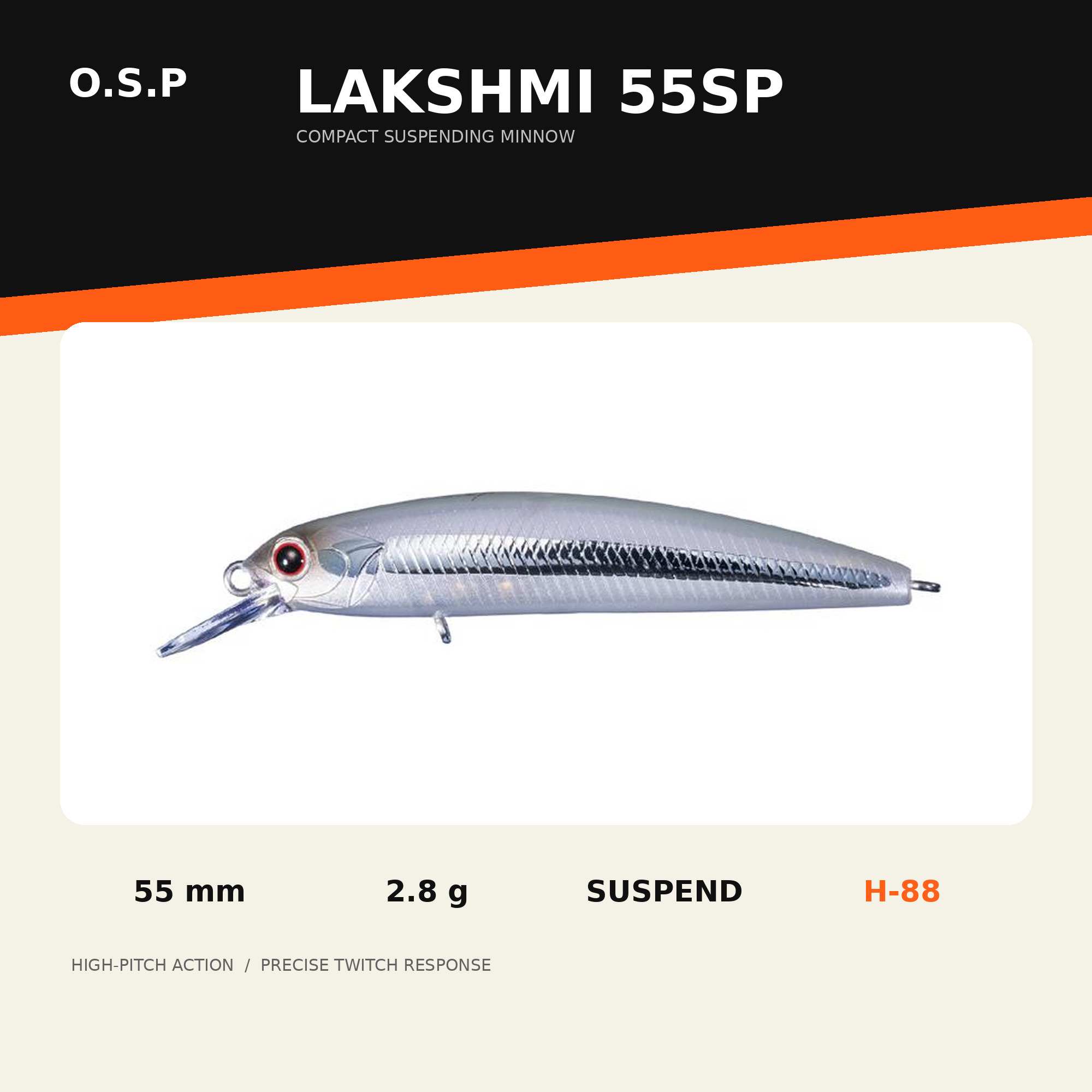 OSP Lakshmi 55SP 55mm 2.8 grams Suspend Lure H-88 (4228)