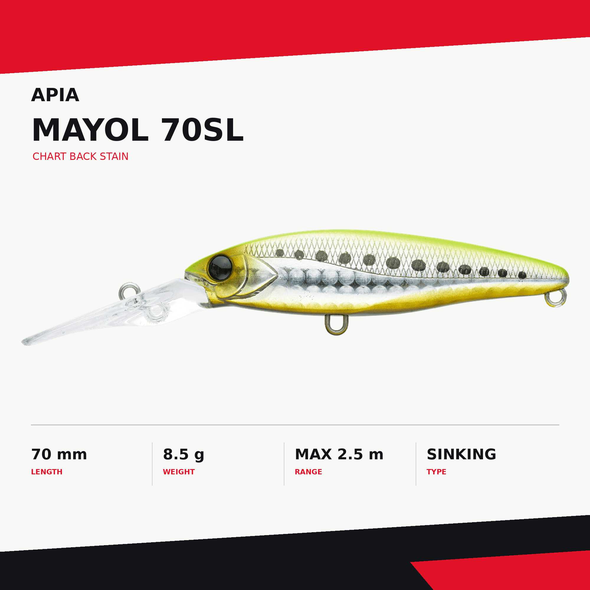 Apia Mayol 70SL 70mm 8.5 grams Sinking Lure 03 (3239)