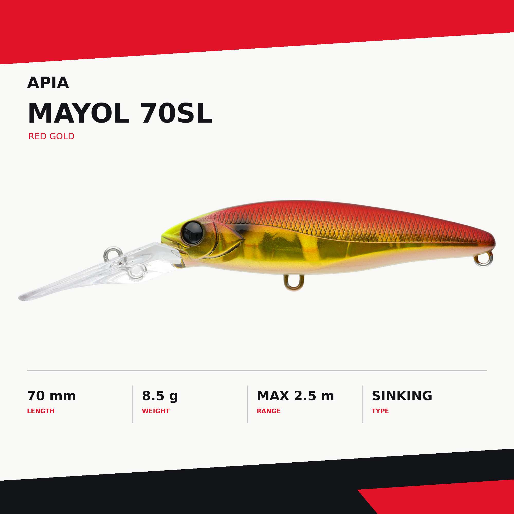 Apia Mayol 70SL 70mm 8.5 grams Sinking Lure 05 (3253)
