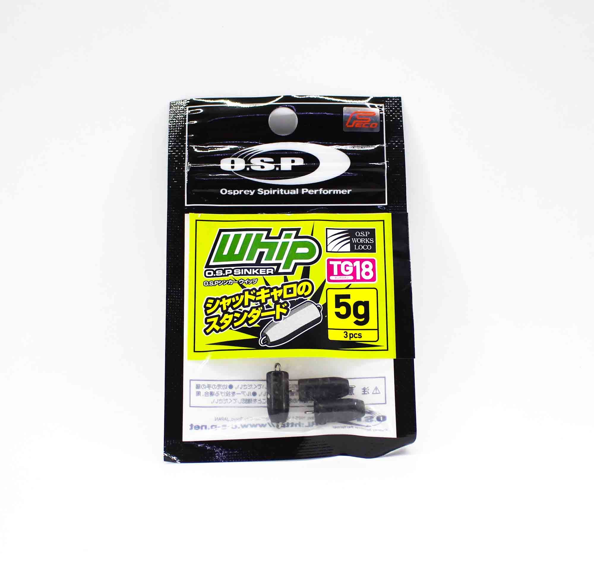 OSP Sinker Whip Tungsten 5 grams 3 piece (3982)