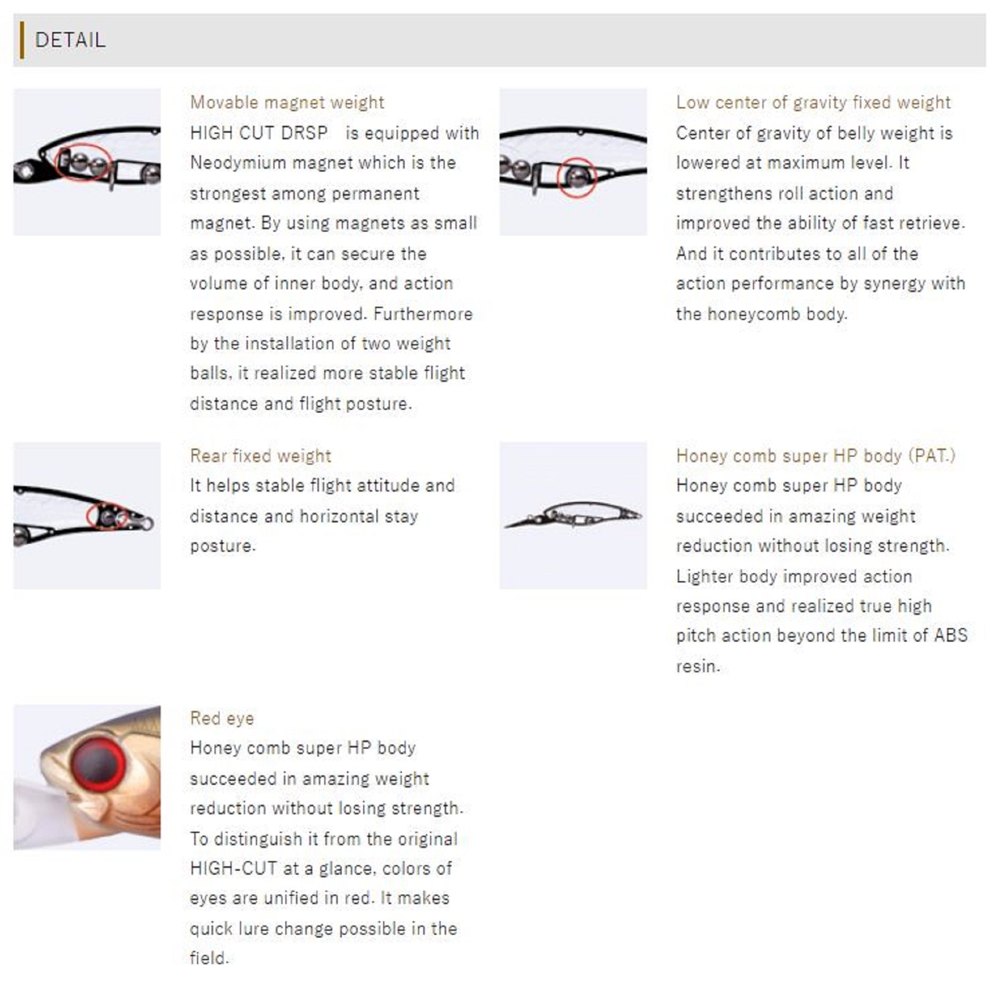 OSP High Cut DR Rattle 60 mm 5.6 grams Suspend Lure MB-35 (3089)