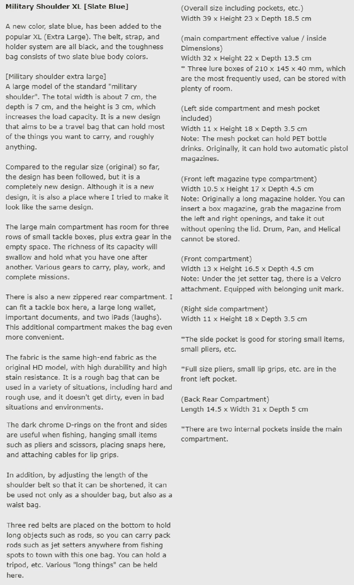 Jet Slow Shoulder Bag XL Blue (4290)