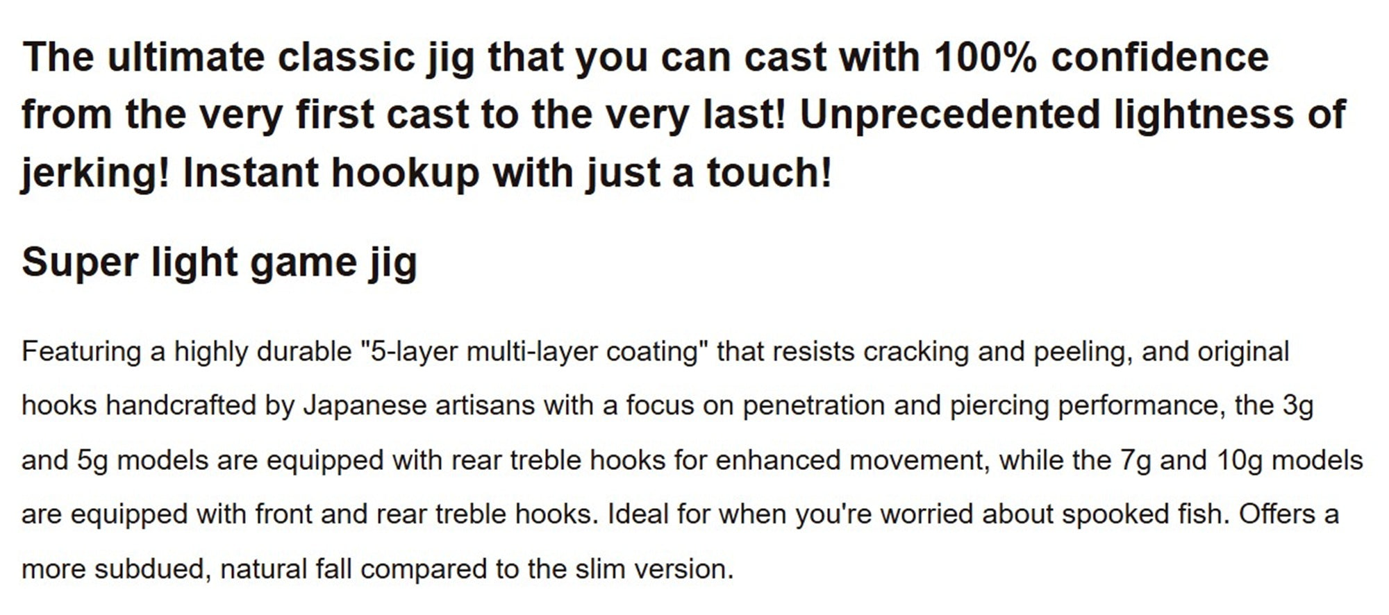 Major Craft Metal Jig Jigpara JPMSL-5L 5 grams 080 (8347)