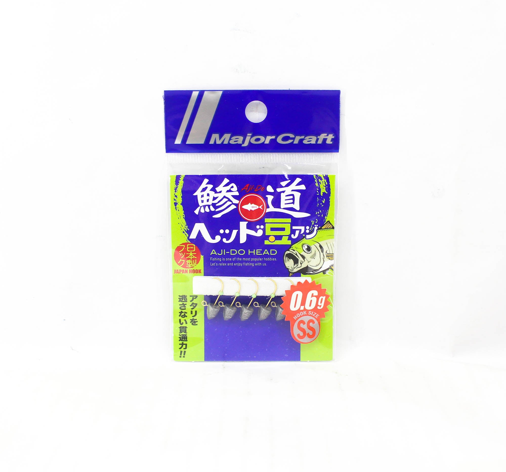 Major Craft Jig Head Ajido AD-Head 0.6/SS 0.6 grams Hook Size SS (1885)