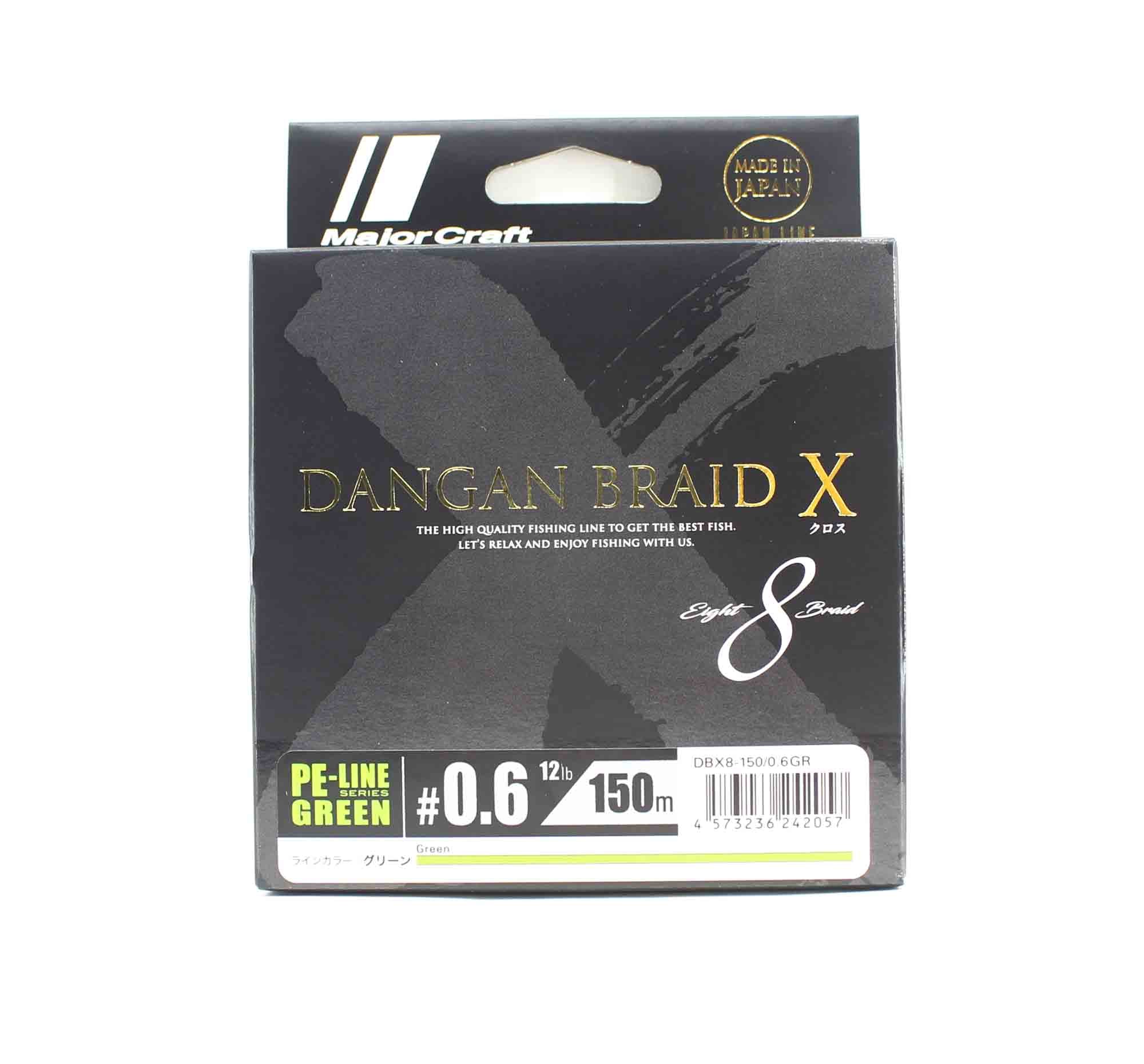 Major Craft Dangan Braid X Line X8 150m P.E 0.6 Green DBX8-150/0.6GR (2057)