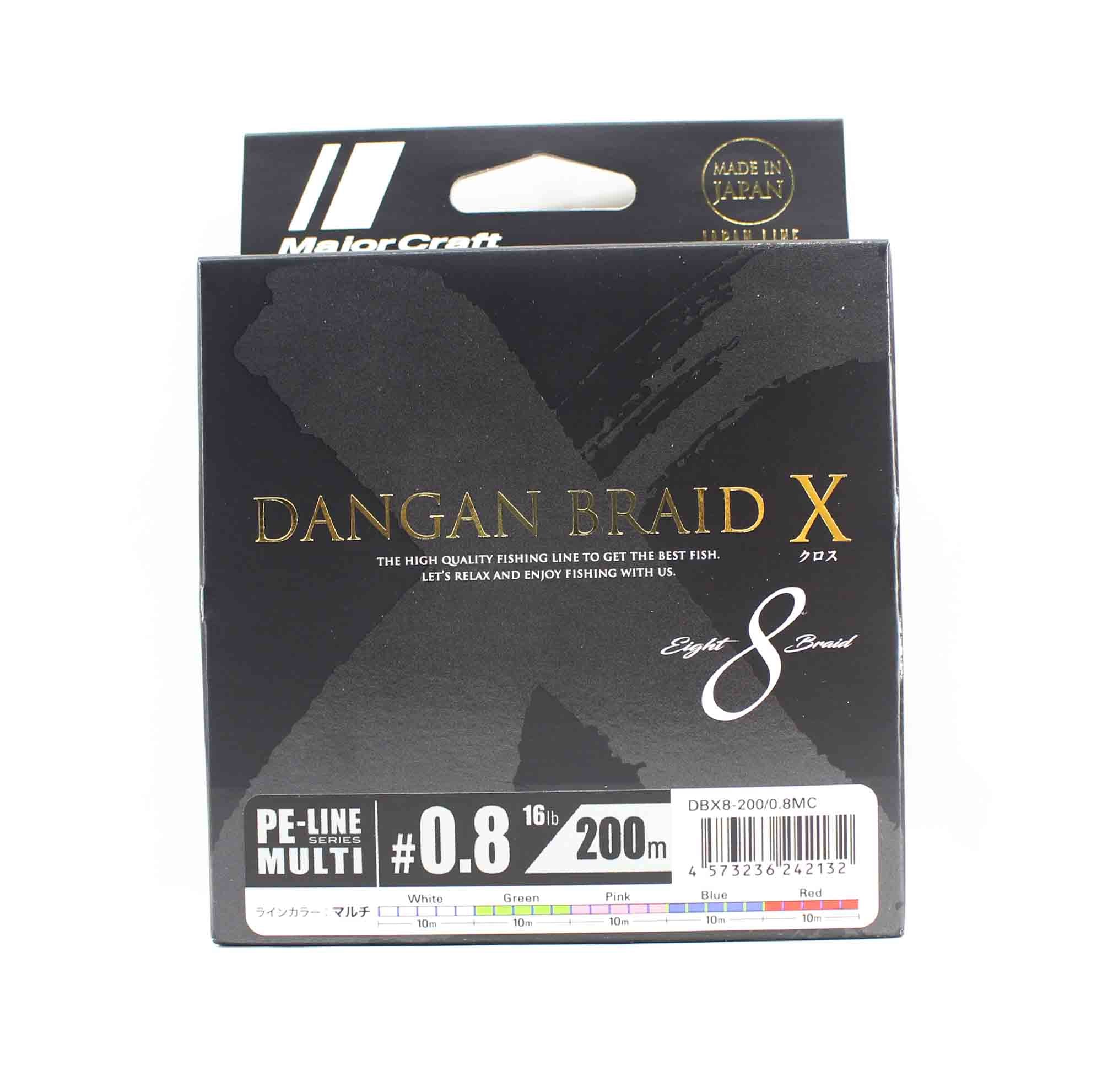 Major Craft Dangan Braid X Line X8 200m P.E 0.8 Multi DBX8-200/0.8MC (2132)