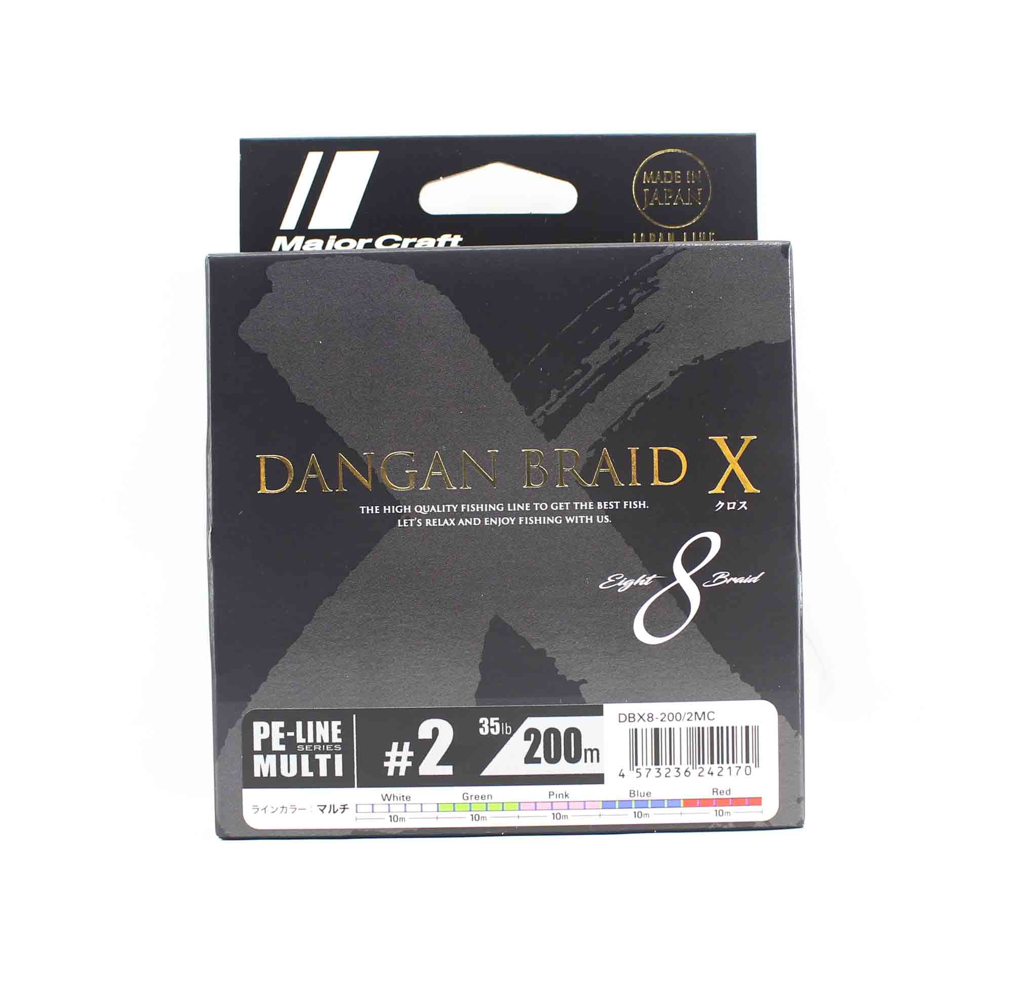 Major Craft Dangan Braid X Line X8 200m P.E 2 Multi DBX8-200/2MC (2170)