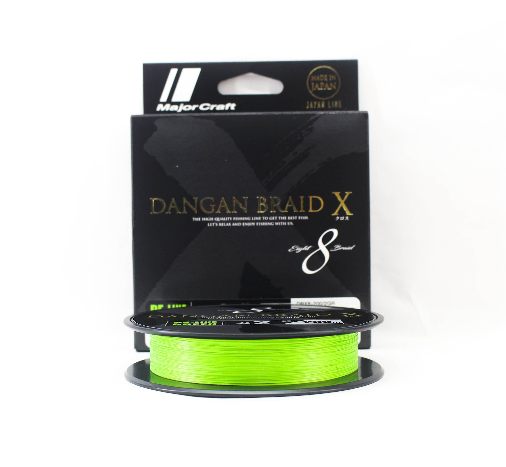 Major Craft Dangan Braid X Line X8 200m P.E 2 Green DBX8 200/2GR (2439)