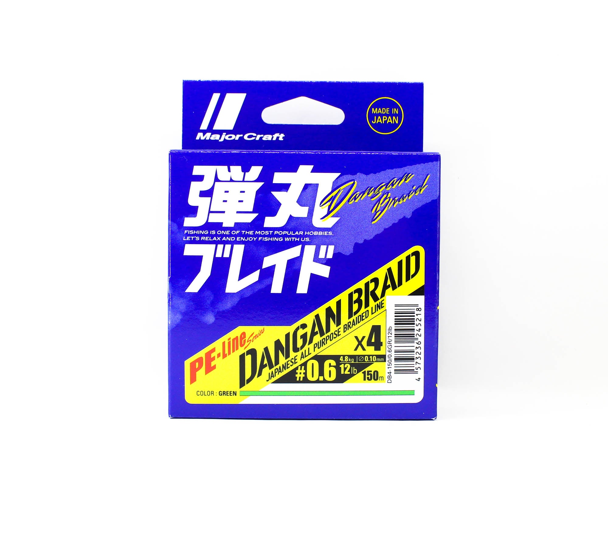 Major Craft Dangan Braid Line X4 150m P.E 0.6 Green DB4-150/0.6GR/12lb 5218