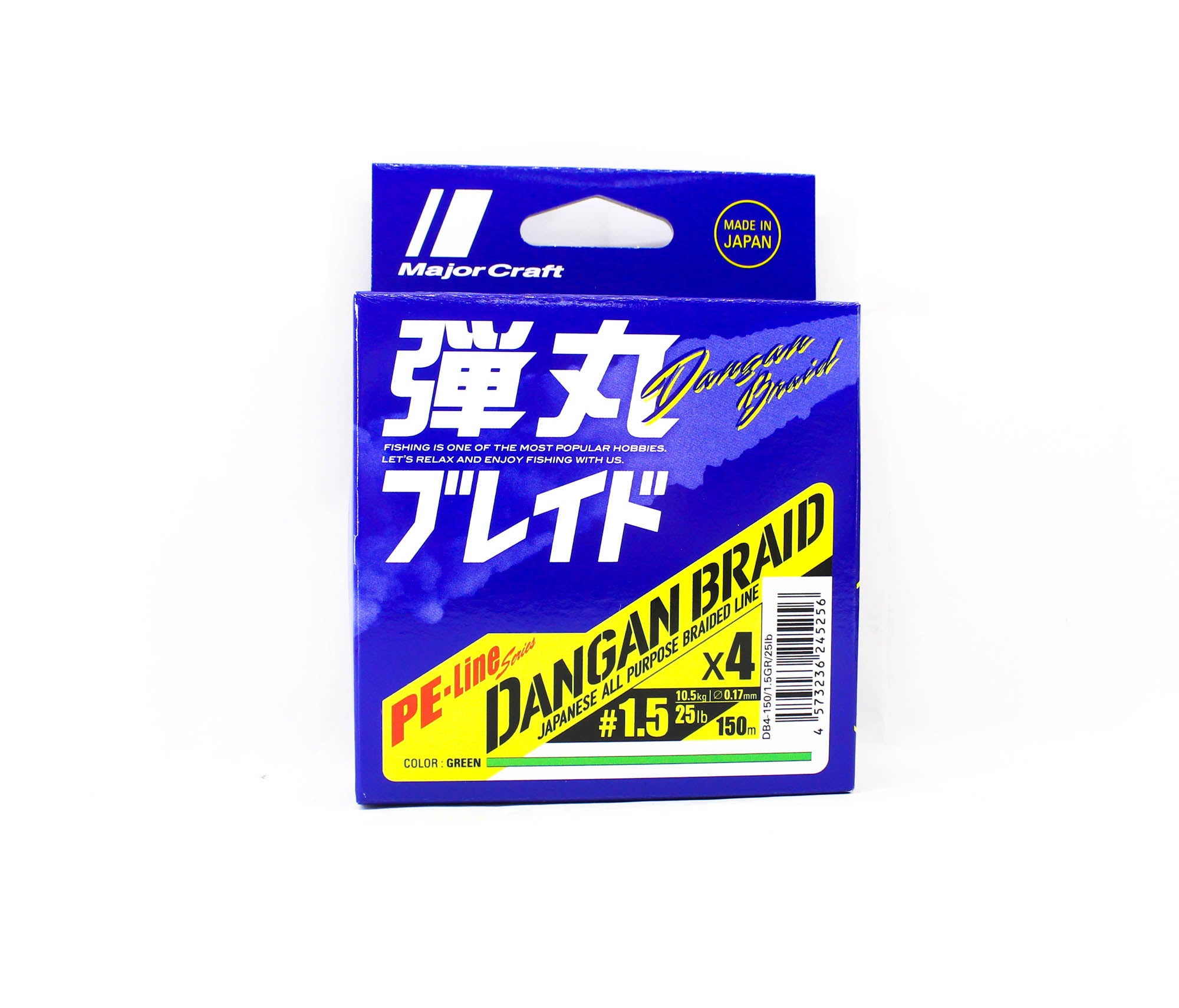 Major Craft Dangan Braid Line X4 150m P.E 1.5 Green DB4-150/1.5GR/25lb 5256
