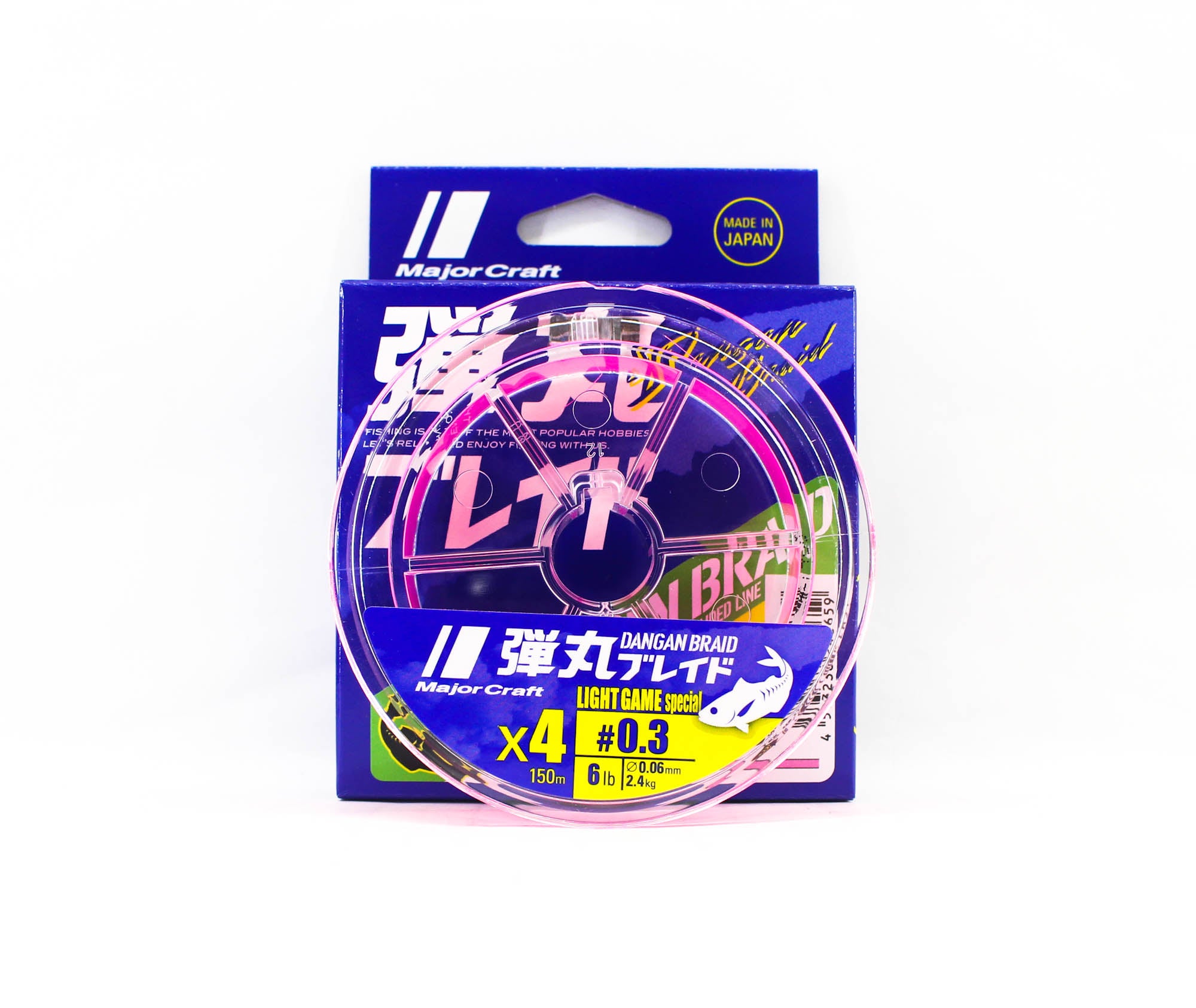 Major Craft Dangan Braid Line X4 150m P.E 0.3 Pink DBL4-150/0.3PK/6lb 6659
