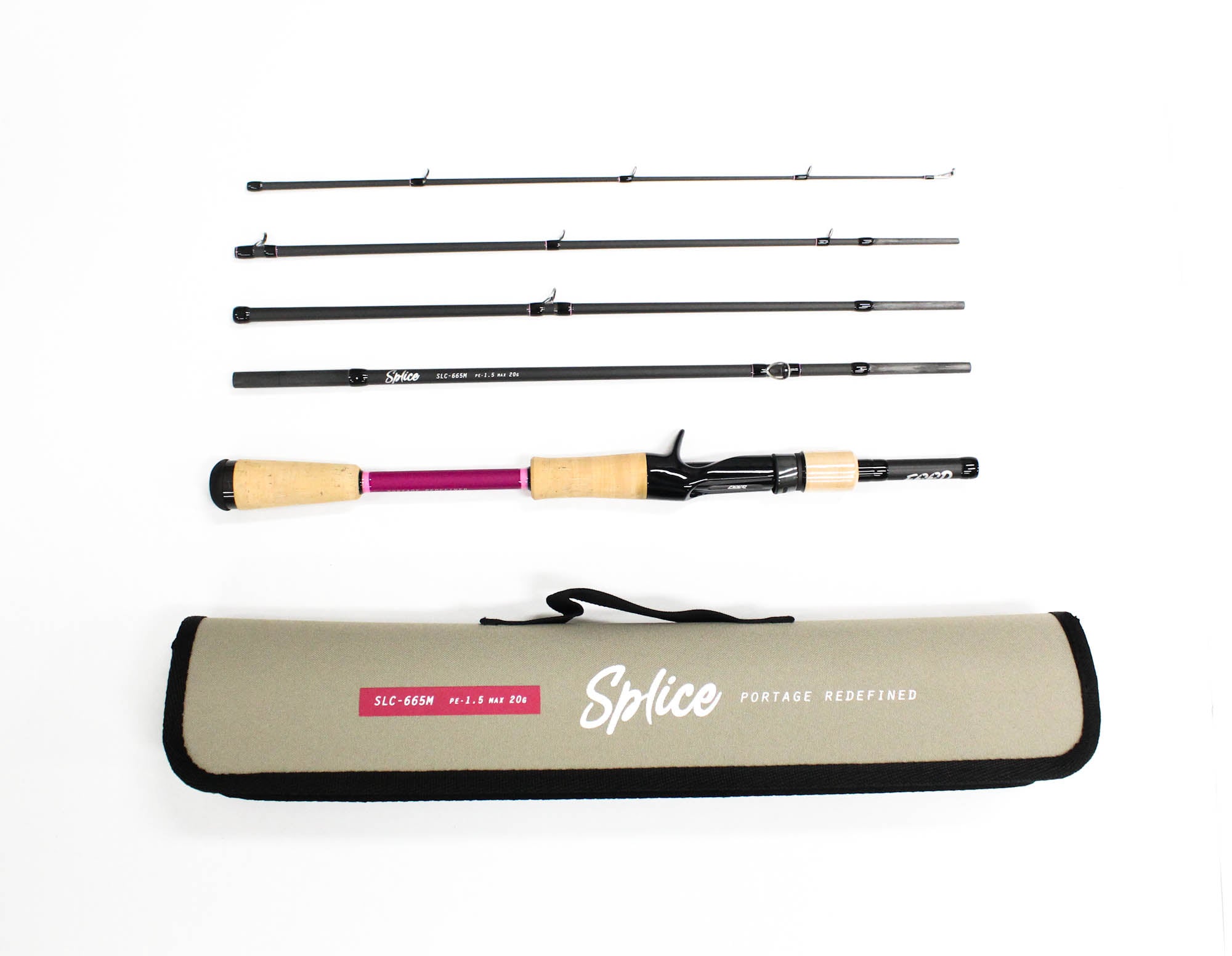 Feed Rod Baitcast Splice SLC-665M 5 piece Travel (0403)