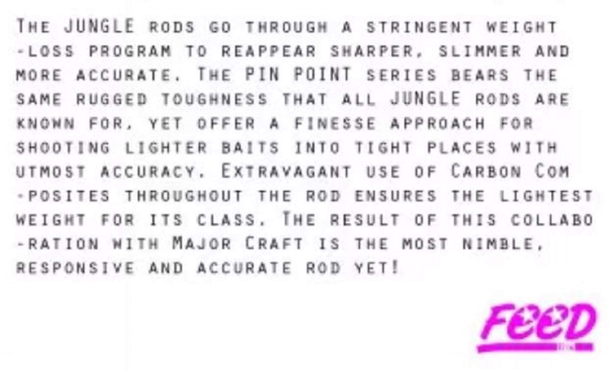 Feed Rod Baitcast Jungle Pin Point JBC-662 M P.E 2 Max (0649)