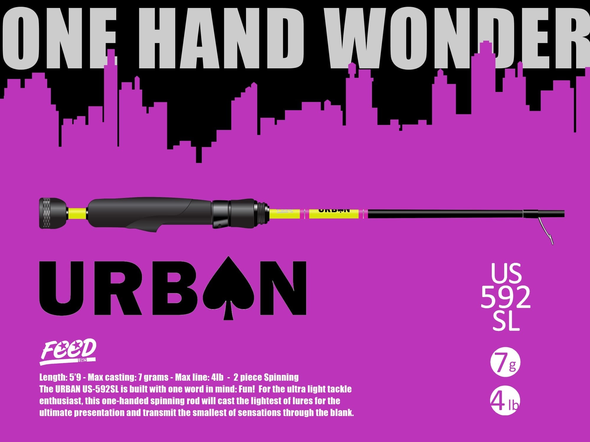 Feed Rod Spinning Urban US-592SL 4 lb 7 grams (2810)