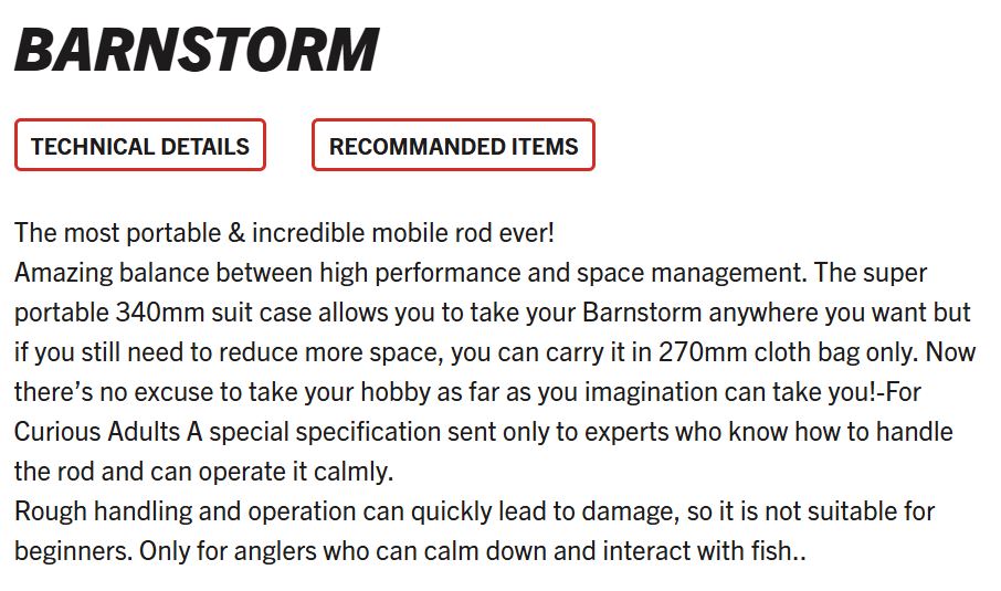 Major Craft Barnstorm Series Spinning Rod BSS 649L 9 Piece Travel (3237)