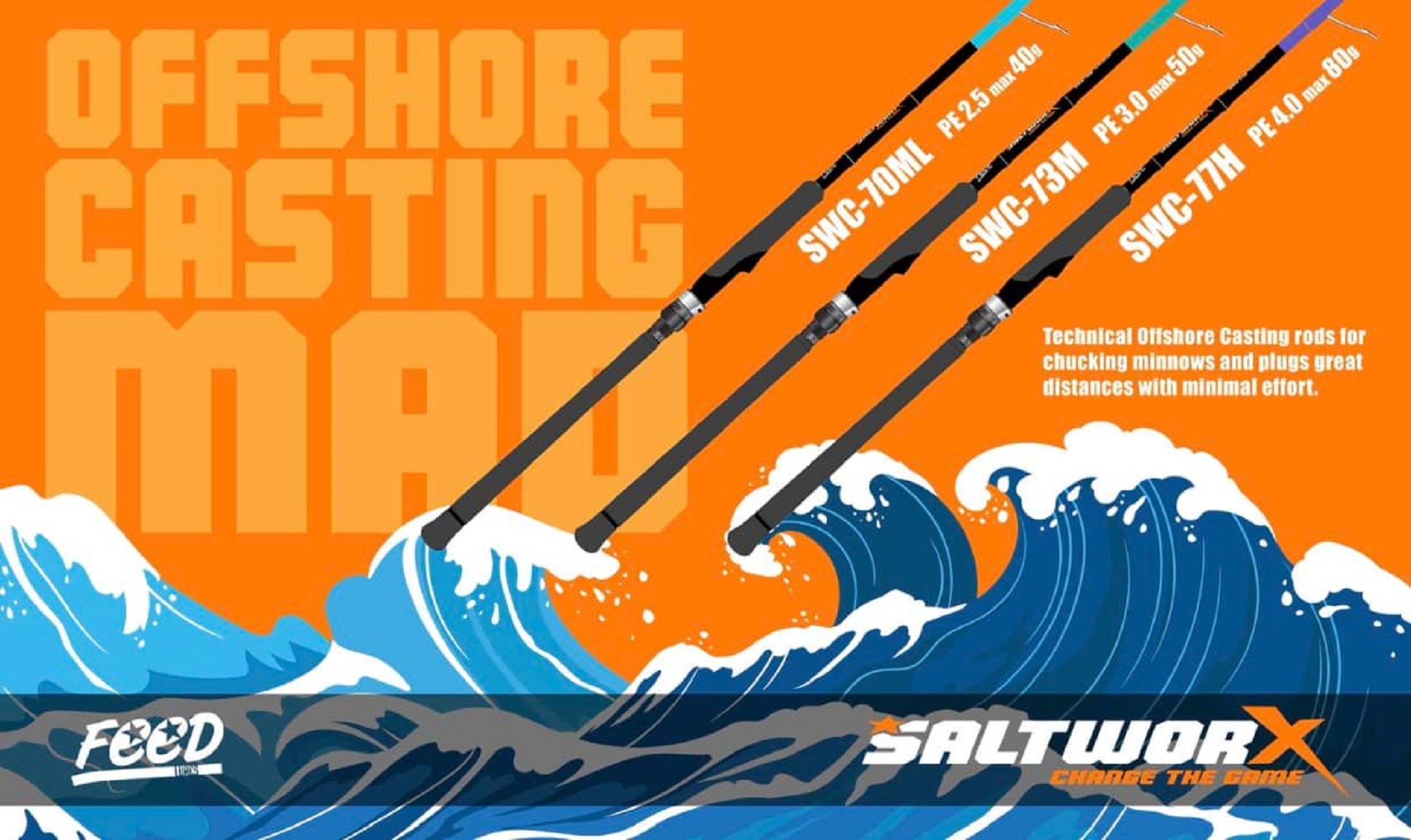 Feed Rod Spinning Salt Worx SWC-70 ML (3732)