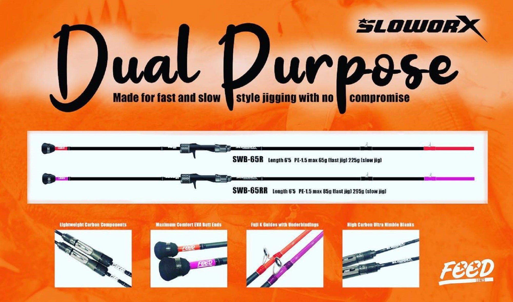 Feed Rod Baitcast Slow Worx SWB-65 R (3787)