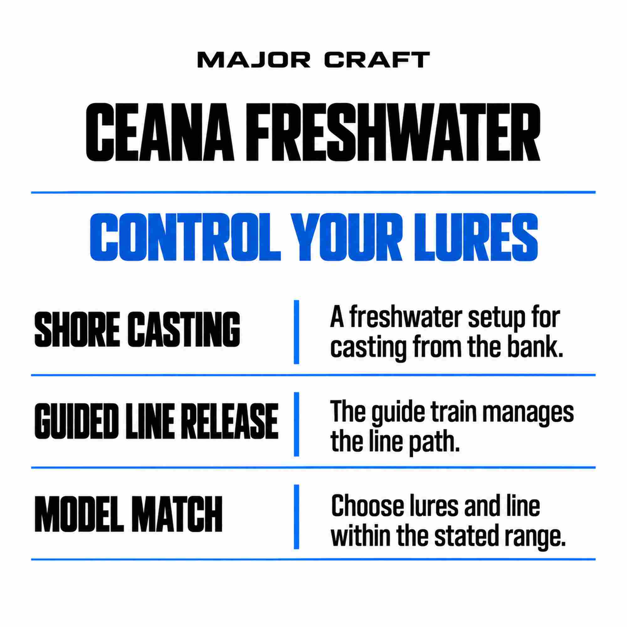 Sale Major Craft Ceana Series Spinning Rod CNS-802MH (5118)