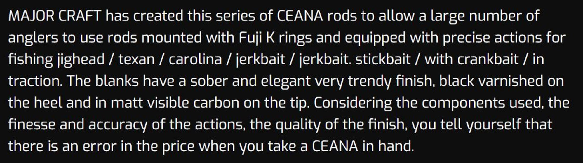 Sale Major Craft Ceana Series Baitcast Rod CNC-732H (5460)