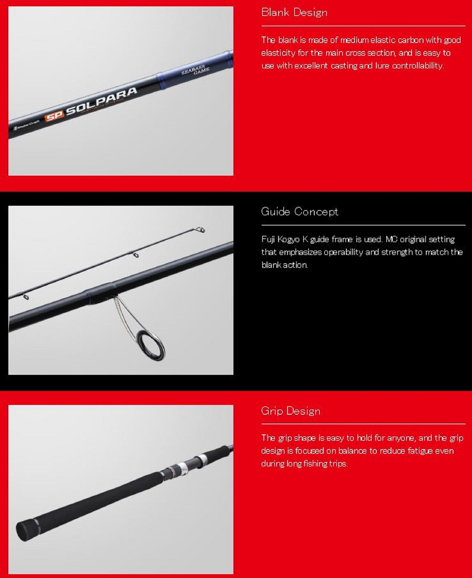 Major Craft Solpara Series Spinning Rod SPSB 902L (8712)