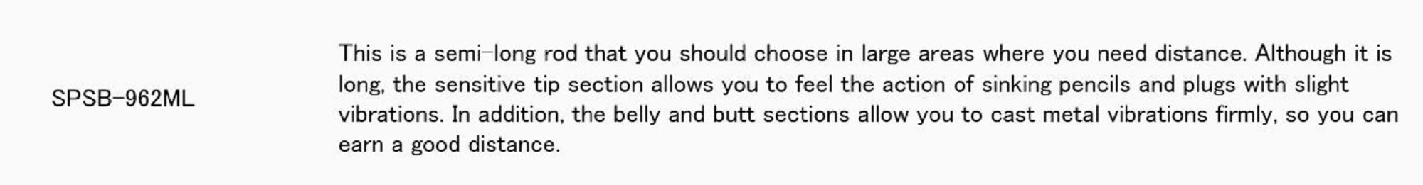 Major Craft Solpara Series Spinning Rod SPSB-962ML (8736)