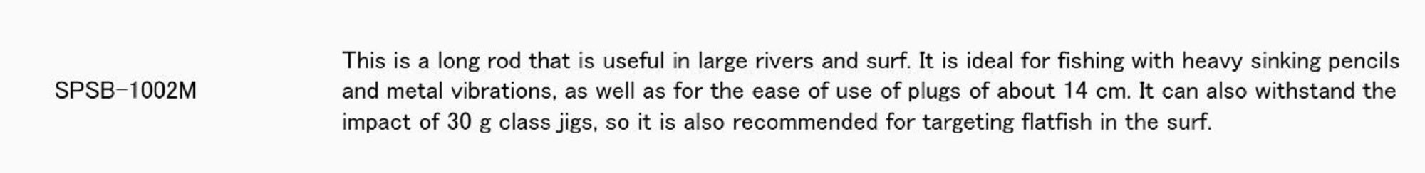 Major Craft Solpara Series Spinning Rod SPSB-1002M (8750)