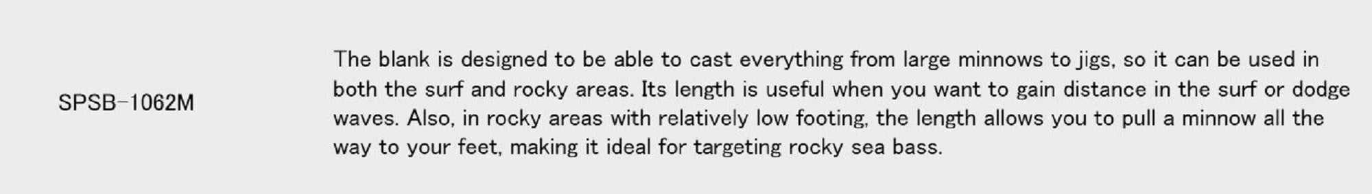 Major Craft Solpara Series Spinning Rod SPSB-1062M (8767)