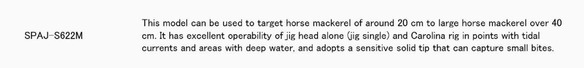 Major Craft Solpara Series Spinning Rod SPAJ-S622M (9054)