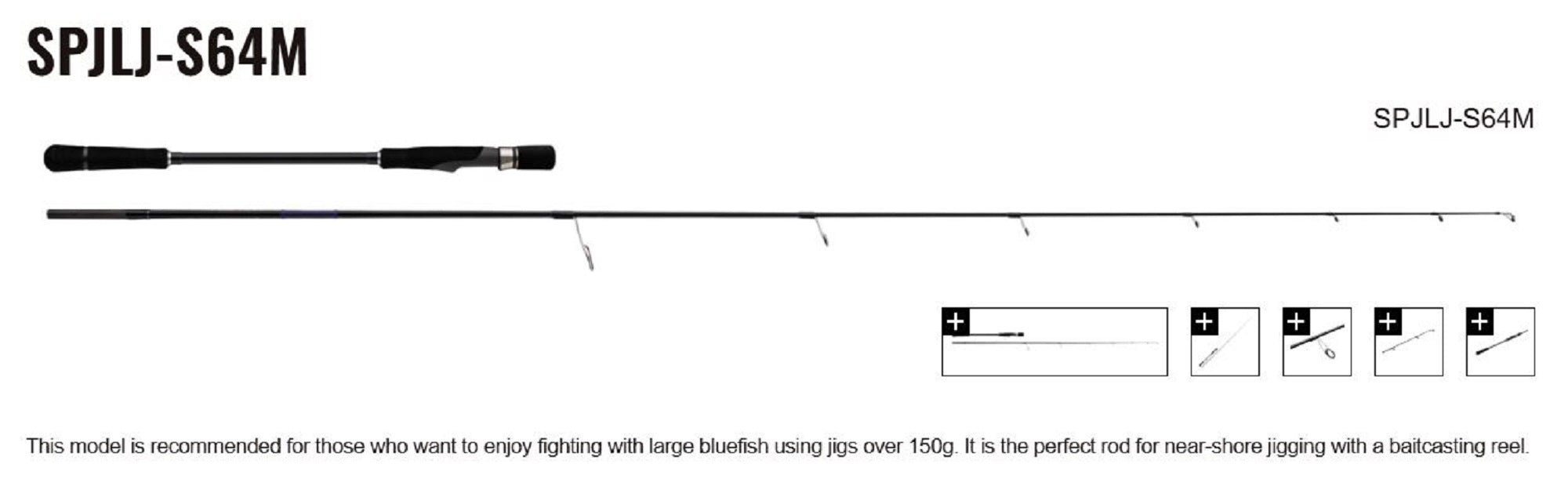 Major Craft Solpara Series Spinning Rod SPJLJ-S64M (9283)