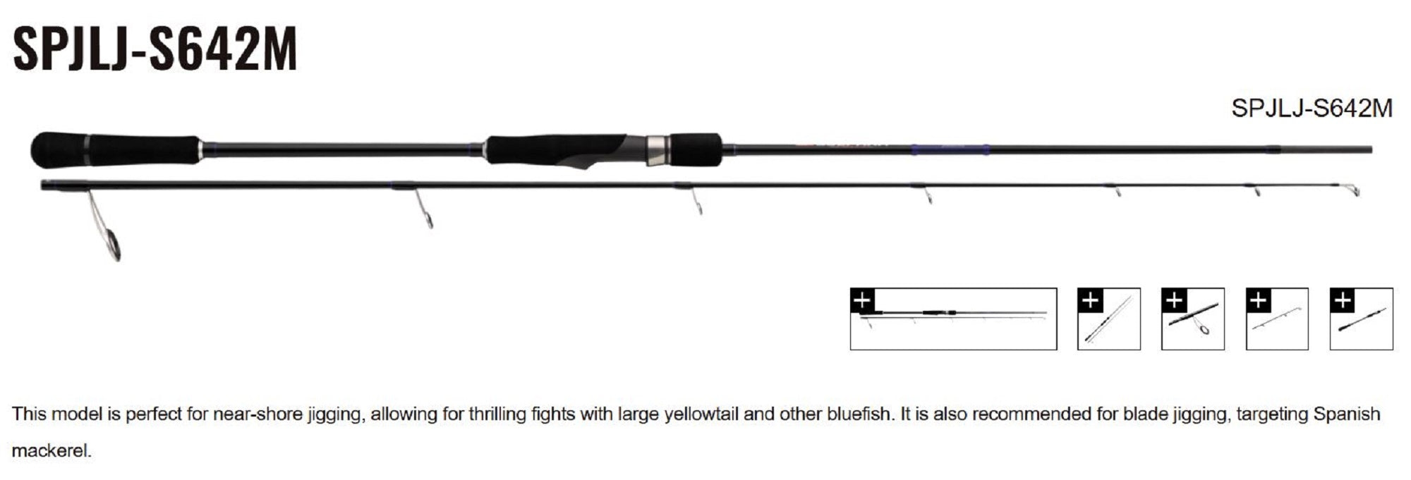 Major Craft Solpara Series Spinning Rod SPJLJ-S642M (9320)
