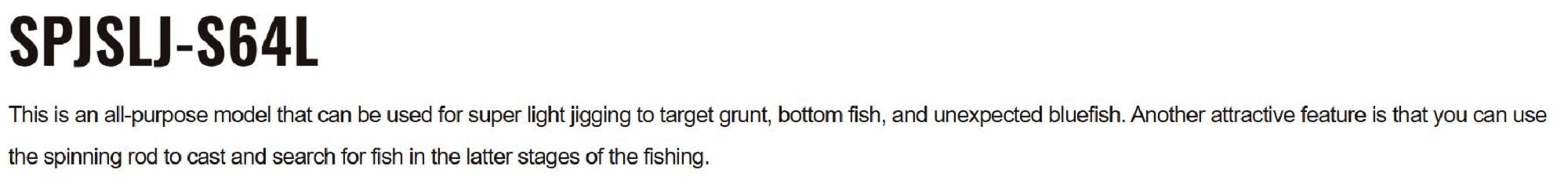 Major Craft Solpara Series Spinning Rod SPJSLJ S64L (9368)