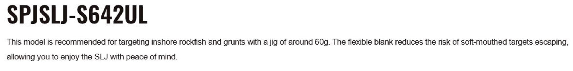 Major Craft Solpara Series Spinning Rod SPJSLJ-S642UL (9399)