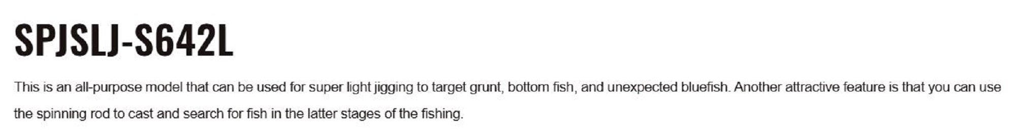 Major Craft Solpara Series Spinning Rod SPJSLJ-S642L (9405)