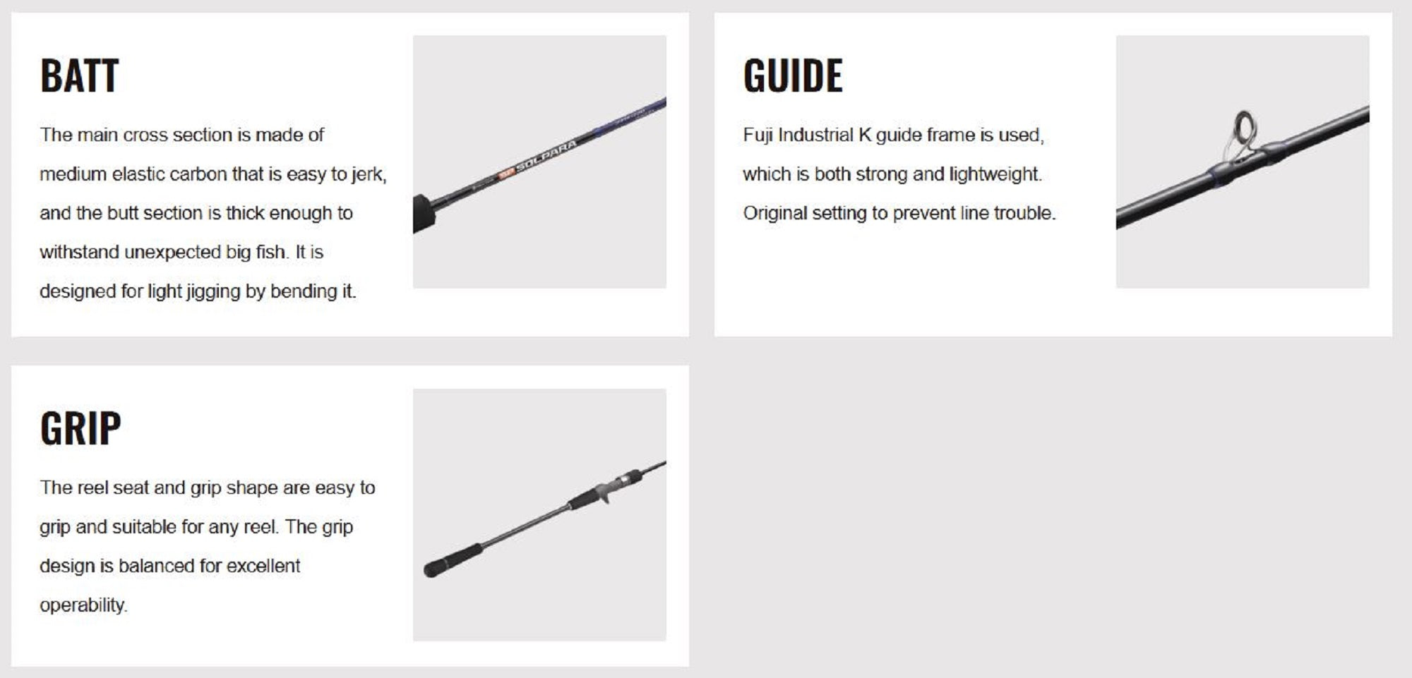 Major Craft Solpara Series Baitcast Rod SPJSLJ-B642L (9429)