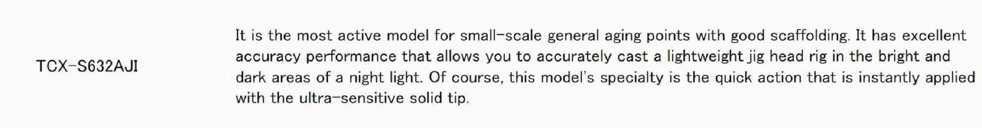 Major Craft Triple Cross Series Spinning Rod TCX S632 Aji (0593)